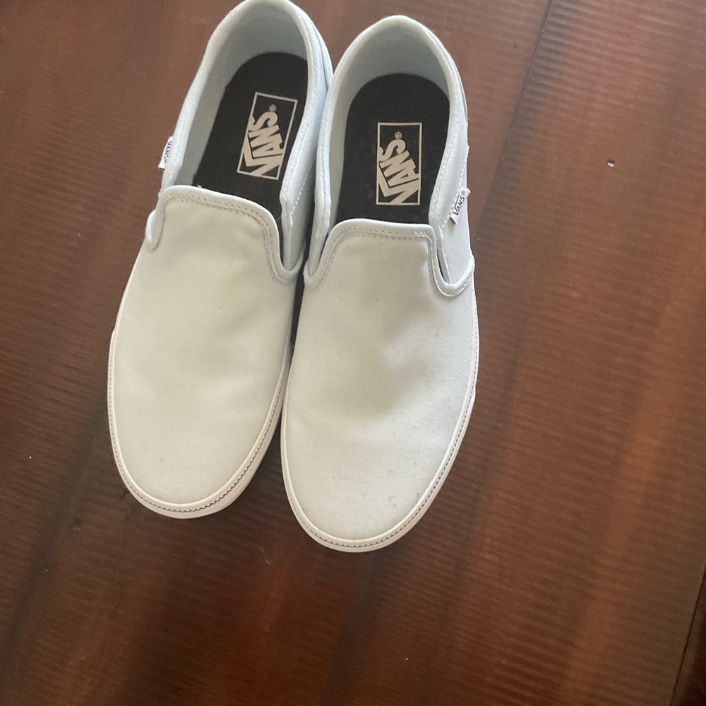 Vans baby blue Slip-On Sneakers size 9.5 women’s like new (worn 1x)